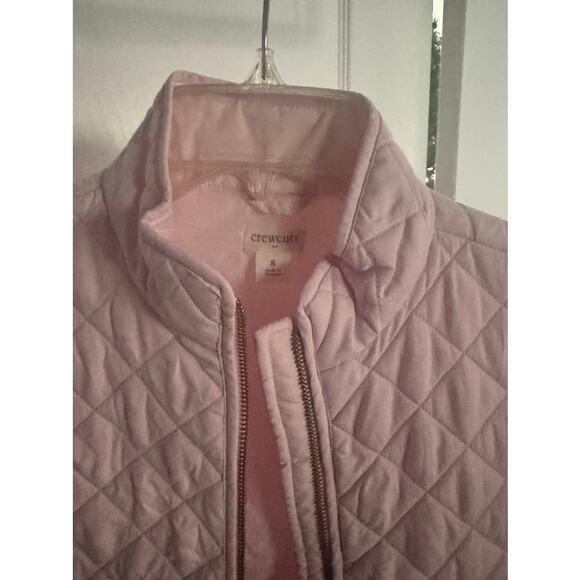 J.Crew Crewcuts Girls Size 8 Quilted Pink Puffer Vest Zip Up Winter Layering - Picture 10 of 16